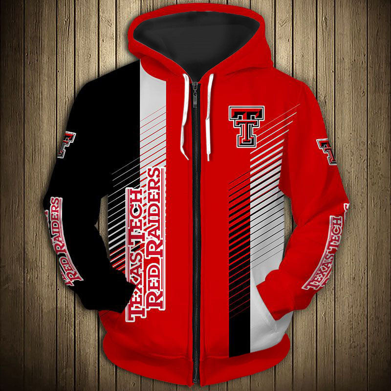 Texas Tech Red Raiders Striped Hoodie - Guns Up!